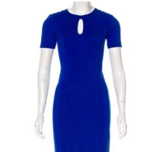 Diane Von Furstenberg Cobalt Blue Keyhole Midi Dress | Size 6
